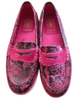 Cole Haan Snake Embossed Loafers Girls Youth 3